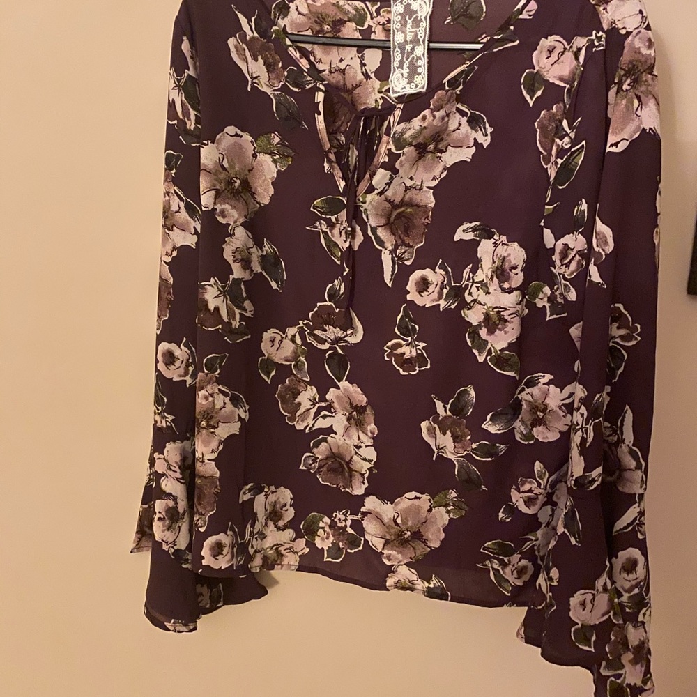 Maroon floral shirt